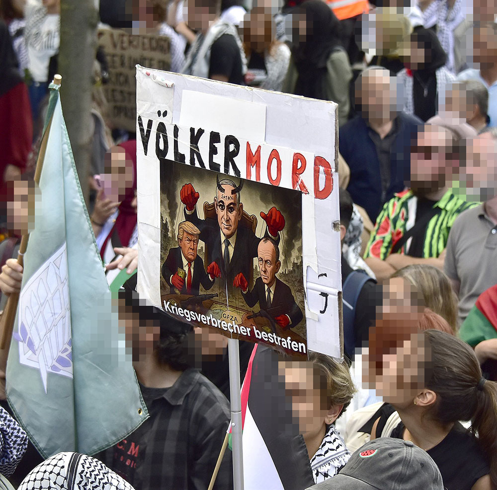 31. August 2025, antisemitisches Plakat © EmWe